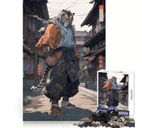 Puzzle 1000 pièces Tiger Karaté Fighter pour Adultes Jeu de logique et de complicité Cadeau de qualité supérieure 38x26cm