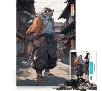 Puzzle 1000 pièces Tiger Karaté Fighter pour Adultes Jeu de logique et de complicité Cadeau de qualité supérieure 38x52cm
