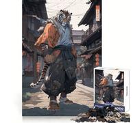 Puzzle 1000 pièces Tiger Karaté Fighter pour Adultes Jeu de logique et de complicité Cadeau de qualité supérieure 38x52cm
