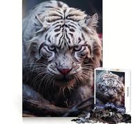 Puzzle 1000 pièces Tigre Blanc prédateur pour Adolescents Un pour stimuler la réflexion, favoriser Un Engagement Doux et Durable, et Offrir Un bel Objet (38x52cm)