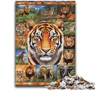 Puzzle 1000 pièces Tigre Collage pour Adultes, Jouet éducatif et décompressant, décoration Parfaite (50x75cm)