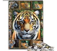 Puzzle 1000 pièces Tigre Collage Puzzle 1000 pièces Jeu de réflexion pour Adolescents, pour Une soirée de Jeux en Famille (Taille 50x75cm)