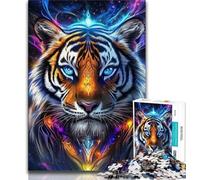 Puzzle 1000 pièces Tigre Fantastique pour Adultes et Ados 1000 pièces Jouets Éducatifs Jeux Anti-Stress Amour et Détente (26x38cm)