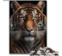 Puzzle 1000 pièces, Tigre Regarde dans Mes Yeux, Puzzle 1000 pièces, Jeu d'intérieur éducatif et Amusant pour la décoration intérieure, Taille 26x38cm