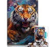 Puzzle 1000 pièces Tigres Animaux pour Adolescents, Jouet éducatif et décompressant, idéal comme Cadeau (75x50cm)