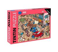 Puzzle 1000 pièces Tintin, L'accident sur la Place + Poster 67x48cm (81554)