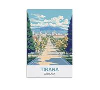 Puzzle 1000 pièces, Tirana, Albanie. Puzzle de 1000 pièces en Papier, Paysage, pour Adultes et Enfants. Jouet éducatif, Cadeau. 38 x 26 cm.