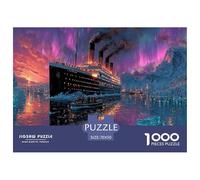 Puzzle 1000 Pièces Titanic Art Retro Ship, Jeu Difficile pour Les Activités, Décoration De La Maison, Adultes 14 Ans Et Plus 70x50cm/1000pcs