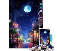 Puzzle 1000 pièces Tokyo Moon Night défi intellectuel Jeu addictif et Anti-Stress idée Cadeau (50x75m)