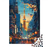 Puzzle 1000 Pièces Tokyo Tower Night Scene Puzzles pour Adolescents : Améliorent La Mémoire, Défi Éducatif, Cadeaux pour Les Amis Et La Famille 52x38cm/1000pcs