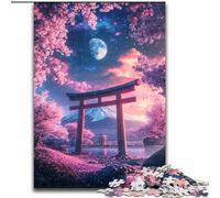 Puzzle 1000 pièces Torii Gate Japonais en Bois, idéal pour la décoration de la Maison et du Bureau, Les fêtes, Les Anniversaires et Les Cadeaux de Vacances 1000 pièces(50x75cm)