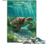 Puzzle 1000 pièces Tortue, Analyse et Logique avec pièces de Formes aléatoires entièrement emboîtables, pour Les Enfants de 14 Ans et Plus (Taille 50x75cm)