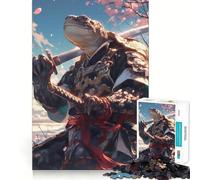 Puzzle 1000 pièces Tortue Samouraï Sakura pour Adultes, Jeu de logique Fine, Loisirs, Bords Nets, Objet de Collection (38x52cm)