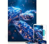 Puzzle 1000 pièces Tortues Marines Odyssée Cosmique Idéal pour Adolescents Améliore la mémoire Détente mentale Cadeau créatif aux Bords Nets (50x75cm)