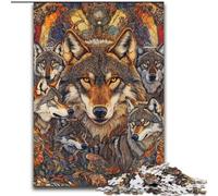 Puzzle 1000 pièces Totem du Loup, à partir de 14 Ans, décoration d'intérieur, Cadeau pour Toute la Famille et Les Amis (Taille 26x38cm)