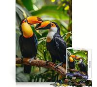 Puzzle 1000 pièces Toucan Duo Iconic Blooms pour Adultes, Jeu d'esprit Amusant et décontracté, découpe de précision, Cadeau Artistique 38x52cm