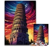 Puzzle 1000 pièces Tour de Pise Italie pour Adultes et Adolescents soirée Jeux en Famille idée Cadeau stimulante (1000 pièces 38 x 26 cm)
