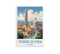 Puzzle 1000 pièces, Tour de Pise, Toscane. Puzzle de 1000 pièces en Carton épais et résistant, Assemblage précis. À partir de 14 Ans. Jeu Familial. 38 x 26 cm.