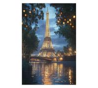 Puzzle 1000 pièces Tour Eiffel Classique pour Adultes, kit de Bricolage, Jouet en Bois, Cadeau Unique, décoration d'intérieur moderne-26x38cm