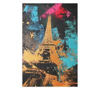 Puzzle 1000 pièces Tour Eiffel, Puzzle coloré pour Adultes et Enfants, qualité éprouvée-26x38cm