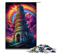 Puzzle 1000 pièces Tour penchée de Pise Italie pour Adultes Puzzle Impossible Antistress pour Adolescents de 14 Ans et Plus 1000 pièces (75 x 50 cm)