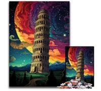 Puzzle 1000 pièces Tour penchée de Pise Italie Puzzles Jeu Familial interactif Décoration dintérieur à Faire soi-même Défi cérébral Cadeau 1000 pièces (75 x 50 cm)