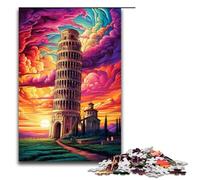 Puzzle 1000 pièces Tour penchée de Pise Italie Puzzles pour Adultes Puzzle en Bois Jeux familiaux 1000 pièces (75 x 50 cm)