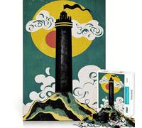 Puzzle 1000 pièces Tour sur Colline avec Lune et Nuages Bords Nets Décoration Jeu cognitif Jouet Facile à Jouer et Amusant Cadeau de Loisirs de Noël (38x26cm)