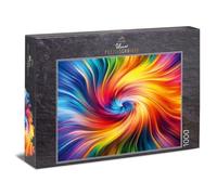 Puzzle 1000 pièces « Tourbillons de couleurs » - Tourbillon dynamique en spirale aux couleurs de l'arc-en-ciel intenses - Motif abstrait moderne pour adultes - Qualité du puzzle fabriqué en Allemagne