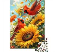Puzzle 1000 Pièces Tournesol Oiseau Nature Défi pour Amateur Adulte | 70x50cm Papier, Exercice Mental, Assemblage Facile, Amateurs D'art, Réduction Du Stress