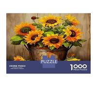 Puzzle 1000 pièces Tournesol - Tournesols dans Un Seau, Puzzles stimulants, 70x50cm