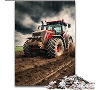 Puzzle 1000 pièces Tracteur coloré pour Adultes, Jeu interactif Familial de 1000 pièces, décoration d'intérieur DIY, (Taille 26x38cm)