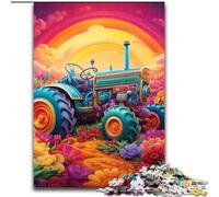 Puzzle 1000 pièces Tracteur coloré, Puzzle Difficile pour Adultes, Interaction familiale et Cadeau Amusant, Design Abstrait Dynamique (Taille 50x75cm)