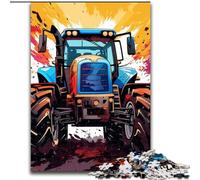 Puzzle 1000 pièces Tracteur coloré Puzzles impossibles pour Adultes Décoration à Faire soi-même Cadeaux de Vacances stimulants pour Le Cerveau Taille : 38x26cm