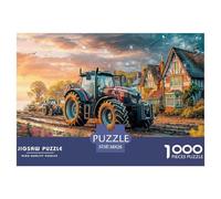 Puzzle 1000 pièces Tracteur dans Un Paysage Rural en Papier recyclé - Style Technologie agricole Moderne pour Adultes, idée Cadeau 38x26cm/1000pcs
