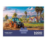 Puzzle 1000 Pièces Tracteur Labourant Champ Paysage Agricole Adulte Loisir & Décoration Murale 70x50cm
