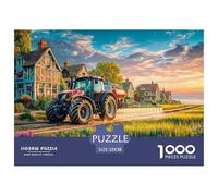 Puzzle 1000 Pièces Tracteur Pulvérisant Champ Papier Recyclé Paysage Agricole Adulte Loisir & Idée Cadeau 52x38cm