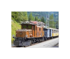 Puzzle 1000 pièces，Train d'aventure Albula du Chemin de Fer rhétique avec la Locomotive Crocodile，Puzzle 1000 Pieces Adultes Jouet de décompression intellectuel éducatif Puzzles （50x70cm）-AO15