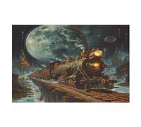 Puzzle 1000 Pièces Train de rêve - Puzzles en Bois pour Adultes Et EnfFourmis - Décoration D'Intérieur （75×50cm）