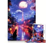 Puzzle 1000 pièces Tranquillité Nocturne de Tokyo pour Adultes, Jeu de logique mentale, Divertissement paisible, découpe Ferme, Cadeau précieux 50x75cm