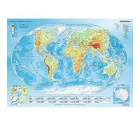 Puzzle 1000 pièces - TREFL - Carte du monde physique - Pour enfant de 3 ans et plus - Multicolore