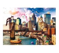 Puzzle 1000 pièces - TREFL - Funny Cities : Chats à New York - Animaux - Adulte - Coloris Unique