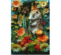 Trefl – Puzzle Effet 3D Hérisson – 1000 pièces, 40ème anniversaire – Paper Art – 14+