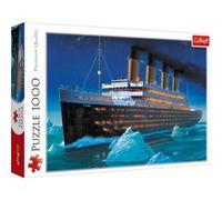 Trefl Puzzle 1000 pièces Titanic – scène océanique de nuit, boîte paysage bleu/noir – Adulte