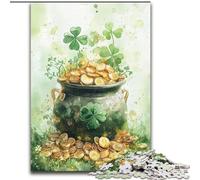 Puzzle 1000 pièces Trèfle à Quatre Feuilles Aquarelle, pour Les Enfants de 14 Ans et Plus, Jeu éducatif, défi, Jouet, Cadeau d'anniversaire (Taille 26x38cm)