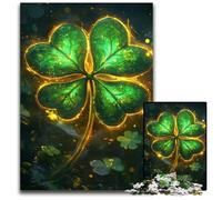 Puzzle 1000 pièces Trèfle à Quatre Feuilles en Carton, Jeux, Jouets, Cadeau, pour renforcer l'amour Entre Couples, à partir de 14 Ans, 26x38cm