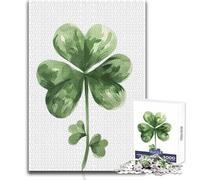 Puzzle 1000 pièces Trèfle Saint-Patrick - Jeu éducatif d'analyse et de logique - Cadeau Père Noël Secret - Dimensions : 50x75cm