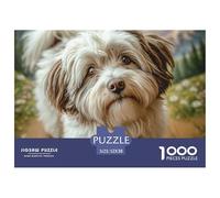 Puzzle 1000 Pièces Très Difficile Saint Bernard dans Une Nuit Étoilée, Jeu Anti-Stress Haut Niveau et Cadeau 52x38cm