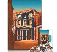 Puzzle 1000 pièces Trésor de Petra Puzzle 1000 pièces pour Adultes, idéal comme Cadeau pour Toute la Famille pour Les Enfants de 14 Ans et Plus 26x38cm