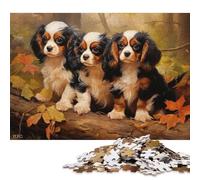 Puzzle 1000 pièces Trois Cavaliers King Charles Spaniels pour Adultes et Adolescents (75 x 50 cm)